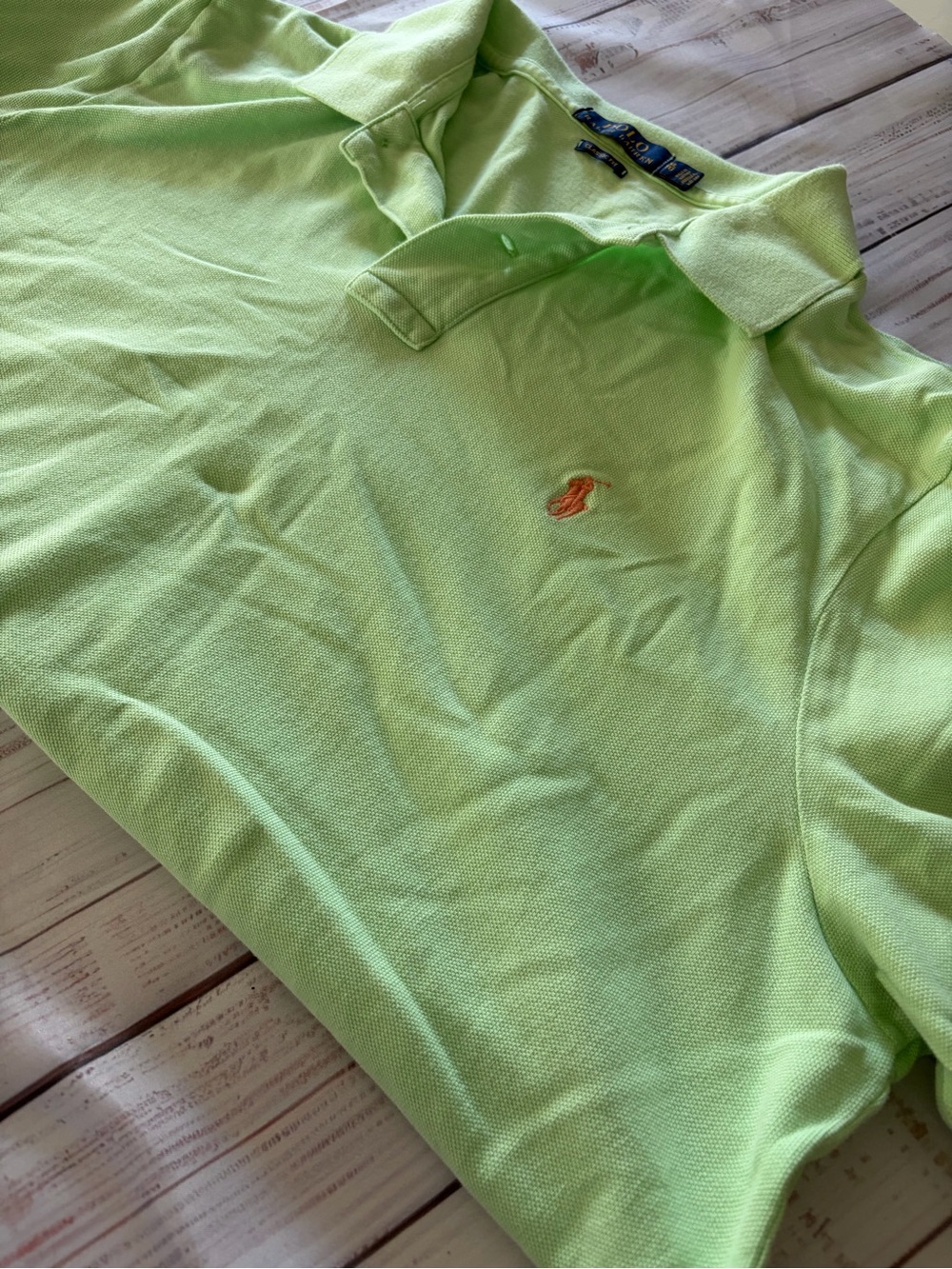 Polo Style Lime Green Embroidered Polo